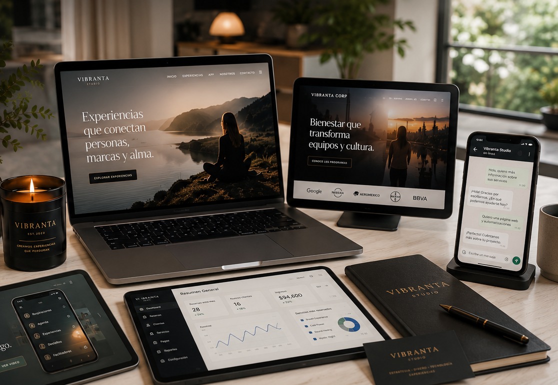 Ecosistemas digitales diseñados por Vibranta Studio